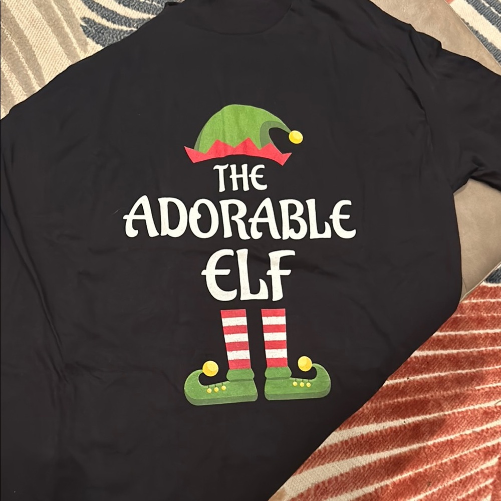 The Adorable Elf Black T-Shirt